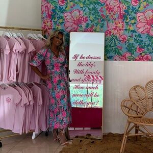 Floral Pink Maxi Dress